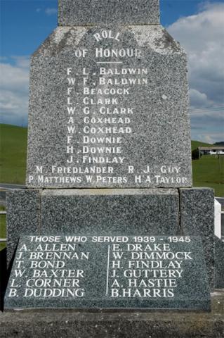 Maramarua memorial names