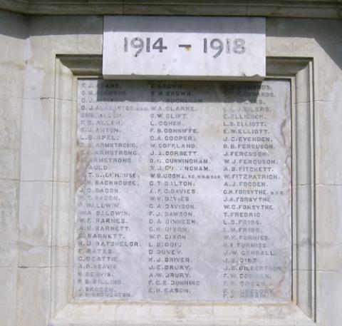 Brooklyn memorial - detail