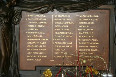 Detail from the memorial