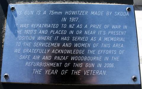 plaque on gun