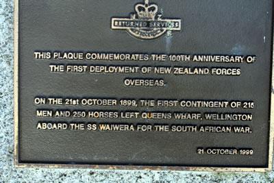 Plaque on memorial