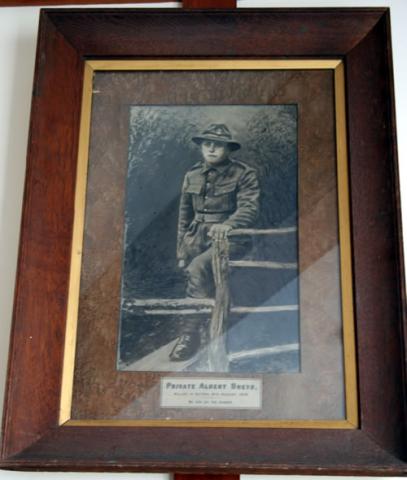 Soldier's protrait in Tuatapere Library