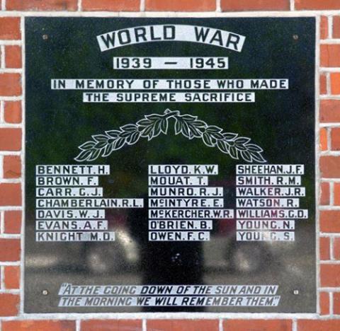 Detail from the memorial
