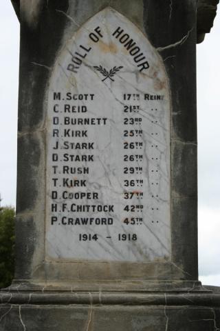 Detail from the memorial