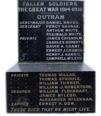 Detail of memorial