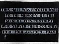 Memorial plaque