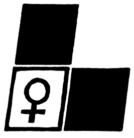 L with woman symbol