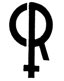 Styalised R and women's symbol