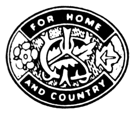 Vegetation surrounded by the words For Home and Country