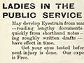 Female public servant advertisment