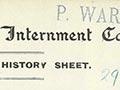Eberhard Focke's internment card