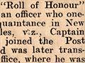 Post and Telegraph obituary in Katipo