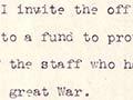 Contributions to Pensions Department Roll of Honour