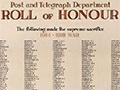 Post and Telegraph national Roll of Honour board