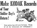 Kodak camera advert for returned soldiers