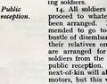 Disembarkation requirements for returned soldiers