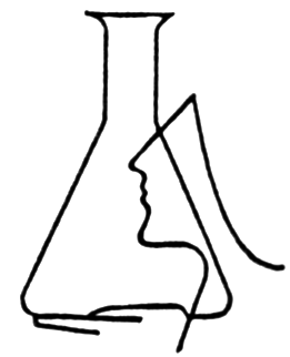 Styalised drawing of woman and beaker