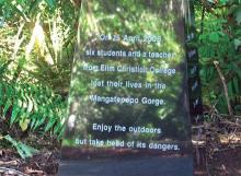 Memorial to the victims of the canyoning disaster