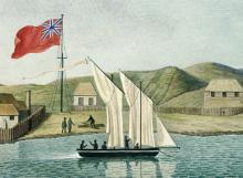 Painting of the missionary establishment at Kerikeri