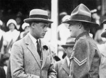 Edward Prince of Wales meeting returned soldiers, 1920