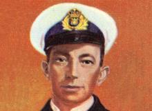 Cigarette-card portrait of William Sanders