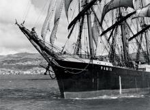 The Pamir in Wellington Harbour, 1940s