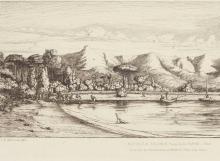 Sketch of French settlers at Akaroa