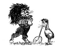 Detail from J.C. Blomfield cartoon, 1904