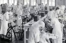 Trainee dental nurses for the School Dental Service practise on Wellington schoolchildren