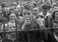 Crowds at VE Day celebrations in Wellington