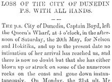 Headline from Wellington Independent, 13 June 1865