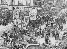 Labour Day parade in Dunedin, 1890