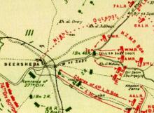 The capture of Beersheba map