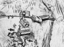 Artist impression of Remutaka incline accident