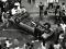 Concertgoers overturn a car during the Queen St riot, 1984