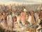 Painting of General Chute's march around Mt Taranaki