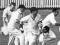 New Zealand players celebrate their first test victory, 1956
