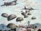 Painting of the German airborne invasion of Crete, 1941