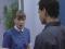 Nurse Carrie Burton talking to Dr Ropata