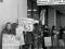 Women demonstrate outside a Social Welfare office, 1977