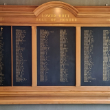 Names on wooden roll of honour