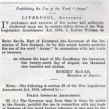 Gazette notice about prohibition of use of term 'Anzac' for trade