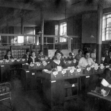 Conscription ballot in WFCA building, 1918