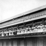 Census staff welcoming ship