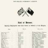 Roll of honour for Railways Department