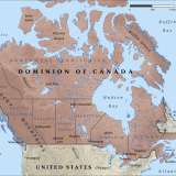 Map of Canada in 1914