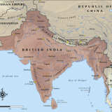 Map of British India in 1914