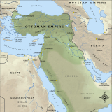 Map of Ottoman Empire in 1914