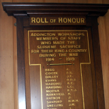 Addington railway workshop memorials