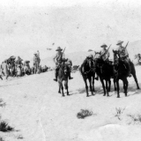 Mounted patrol at railhead
